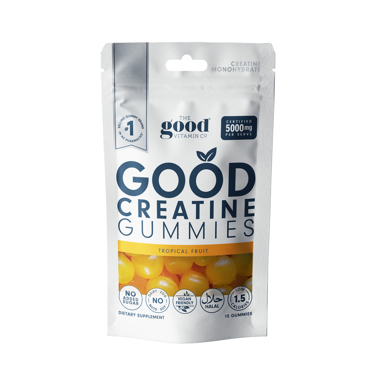 Good Creatine Monohydrate 5000MG Tropical Fruit 15s
